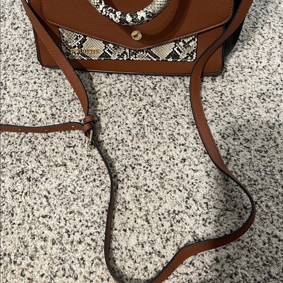 Steve Madden Brown and Snake Pattern Satchel - Picture 7 of 7